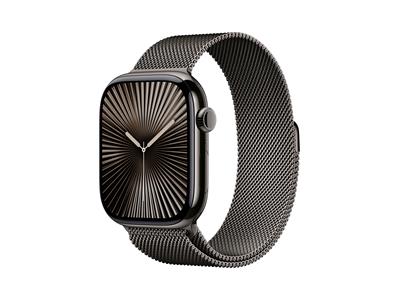 Apple Watch Series 10 GPS + Cellular 46mm Slate Titanium Case with Slate Milanese Loop - M/L