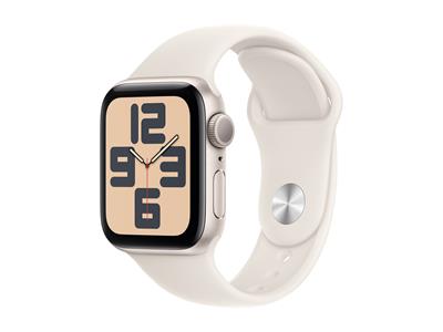 Apple Watch SE GPS 40mm Starlight Aluminium Case with Starlight Sport Band - M/L