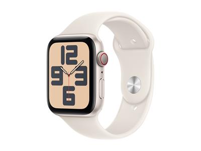 Apple Watch SE GPS + Cellular 40mm Starlight Aluminium Case with Starlight Sport Band - M/L