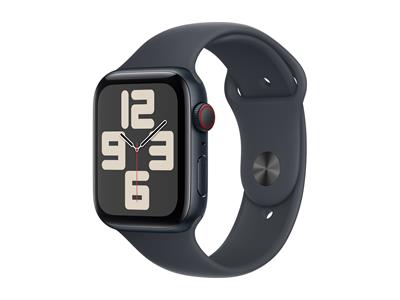 Apple Watch SE GPS + Cellular 44mm Midnight Aluminium Case with Midnight Sport Band - M/L