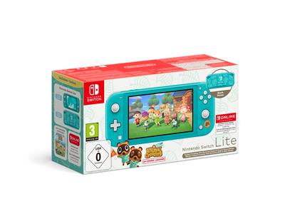 Nintendo Switch Lite Turquoise with Animal Crossing plus12 months Nintendo Online