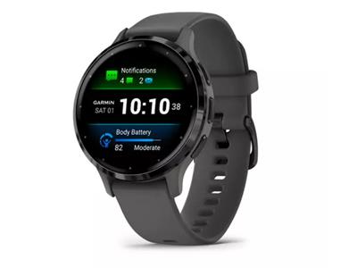 Garmin Venu 3S - Slate Stainless Steel Bezel with Pebble Grey Case