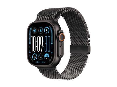 Apple Grade A Watch Ultra 2 Black Titanium with Milanese loop - Black Medium