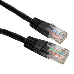 Cables Direct 0.5M Network 6 LSOH Patch Lead - Moulded - Black - B/Q 250