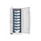 Compulocks WalliPad Rack for 8 Tablets - white and silver stripe