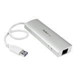 StarTech.com 3Pt Portable USB 3.0 Hub + GbE