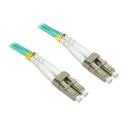 Cables Direct 10m OM4 LC-LC Fibre Optic Network Cable 50/125 Aqua