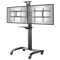 Peerless-AV Video Conference Cart w/Metal Shelf for Two 40" to 55"