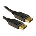 Cables Direct 1m Black DisplayPort M-M Gold with Locking Connectors V1.2 - B/Q 120