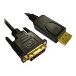 Cables Direct 1m DisplayPort to DVI-D M-M Single Link Black Cable B/Q 130