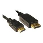 Cables Direct 1m DisplayPort to HDMI M-M Black Cable B/Q 130