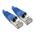 Cables Direct - Patch cable - RJ-45 (M) to RJ-45 (M) - 25 cm - SFTP - CAT 6a  - Blue