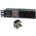 Dynamode 6 Way Horizontal IEC13 10A Switched PDU > UK Plug