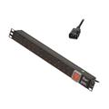 Lindy 1U 6 Way UK Sockets Horizontal PDU with IEC C14 Cable - Power Distribution Strip - 2500 Watt