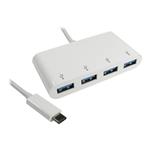 Cables Direct 15cm USB Type C to USB3 4 Port Hub