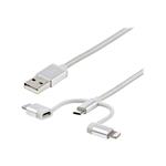StarTech.com 1m Lightning USB C Micro-B Cbl