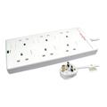 Cables Direct 3Mtr 6 Gang UK Switched Power Block + Surge B/Q