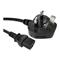 Cables Direct 0.5Meter 5AMP UK Plug (M)-IEC C13(F)Black Power Cable B/Q150