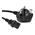 Cables Direct 0.5Meter 5AMP UK Plug (M)-IEC C13(F)Black Power Cable B/Q150