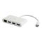 C2G USB-C Ethernet and 3-Port USB Hub - White