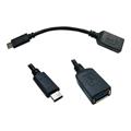 Cables Direct 15cm USB 3.1 Type C M - A F Black Adaptor - 5Gb