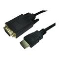 Cables Direct 1m HDMI (Source) M To VGA (Display) M Cable Gold Plated