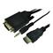 Cables Direct 1m HDMI (Source) M To VGA (Display) M Cable + Audio Cable