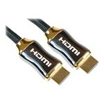 Cables Direct 3m HDMI Braided w/-Full Metal Shielded Hood