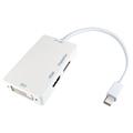 Cables Direct 15cm Mini Display Port - HDMI+DVI+VGA White Adapter