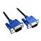 Cables Direct 1m HD15 VGA/SVGA Low Profile LSZH M-M Cable-Blk Blue Hoods