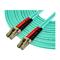 StarTech.com 10m OM4 LC Multimode Duplex Fiber Optic Patch Cable Aqua