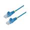 StarTech.com 0.5m CAT6 Cable - Blue Slim CAT6 Patch Cable - Snagless RJ45