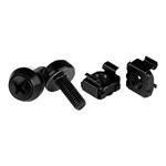 StarTech.com 10-32 Server Rack Screws and Nuts - 50 Pack - Black - TAA Co
