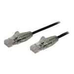 StarTech.com 1m CAT6 Cable - Black Slim CAT6 Patch Cable - Snagless RJ45