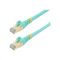 StarTech.com 7.5 m CAT6a Cable - Aqua- CAT6a STP Cable - Snagless RJ45