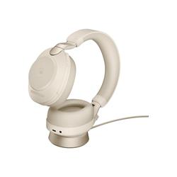 Jabra Evolve2 85 USB-A MS Stereo Headset wtih Desk Stand - Beige