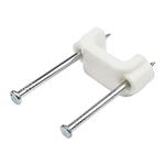 StarTech.com 100 Pack of Double Nail Mounted Cable Clip - Medium