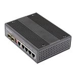 StarTech.com Industrial 6 Pt Gigabit Ethernet Switch 5 RJ45 (4 PoE) +2 SF