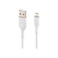 Belkin BOOST CHARGE Lightning to USB-A Cable - Braided - 1m - White