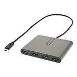 StarTech.com USB C to 4x HDMI Adapter- 1080p - USB Type-C to Quad HDMI