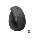 Logitech Lift Vertical Ergonomic Mouse - Graphite/Black