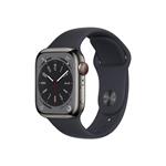 Apple Watch Series 8 GPS + Cellular 41mm Graphite Stainless Steel Case Midnight Sport Band Regular