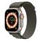 Apple Watch Ultra GPS + Cellular, 49mm Titanium Case with Green Alpine Loop - Medium