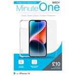 Minute One Clear Case and Screen Protector for iPhone 14