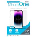 Minute One Clear Case and Screen Protector for iPhone 14 Pro Max