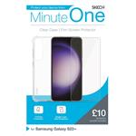 Minute One Clear Case and Screen Protector for Galaxy S23+