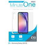 Minute One Clear Case and Screen Protector for Galaxy A54 5G