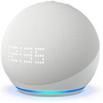 Amazon Echo Dot with Clock (5th Gen) - Glacier White