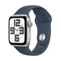 Apple Watch SE GPS 40mm Silver Aluminium Case with Storm Blue Sport Band - S/M