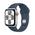 Apple Watch SE GPS + Cellular 40mm Silver Aluminium Case with Storm Blue Sport Band - S/M